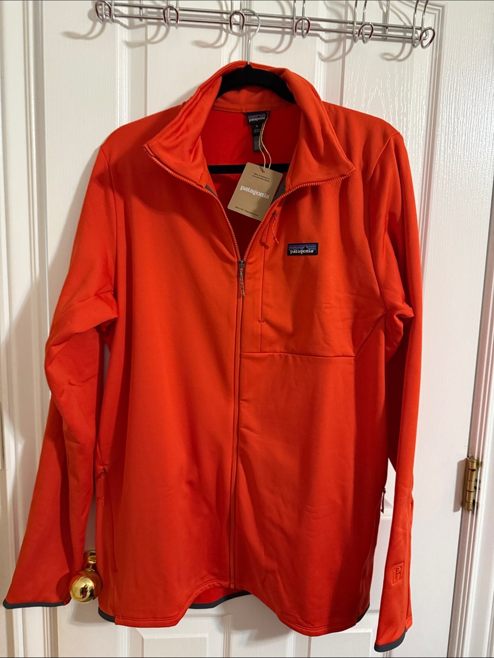 Patagonia Men’s R1 Thermal Jacket Orange Full-Zip